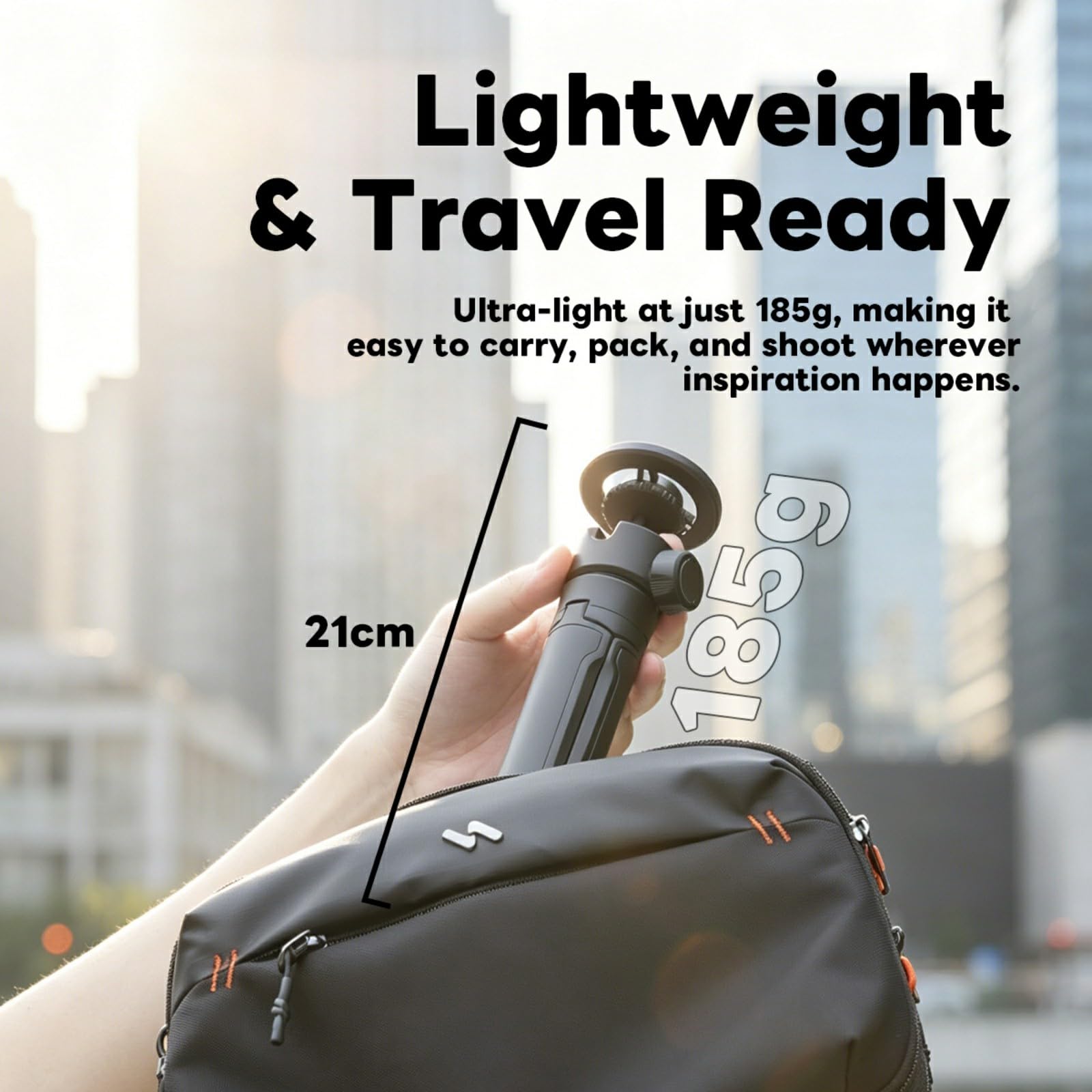 POP-4 Trépied de table à ouverture automatique et perche à selfie pour smartphones, appareils photo et cardans de poche, support magnétique pour téléphone, mini trépied avec tête sphérique à