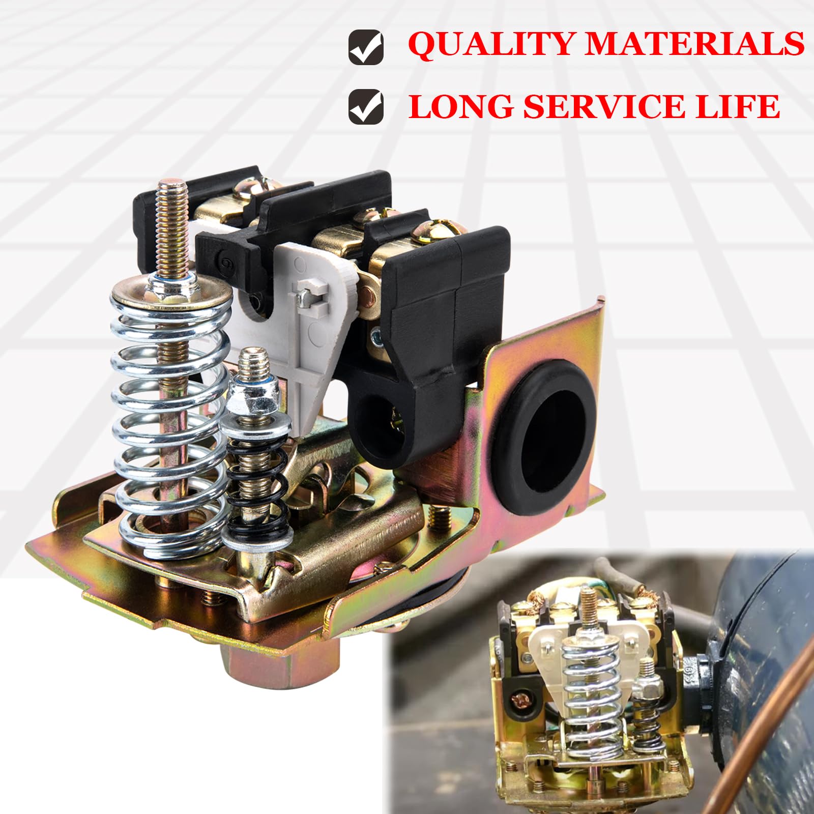 Amazon.com: 2 Pack Well Pressure Switch 40-60 PSI, 1/4