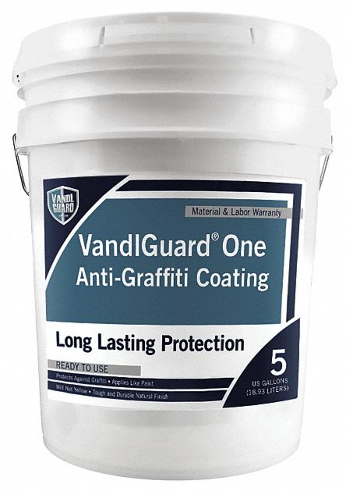 Rain Guard Water Sealers VG-7002 VandlGuardone Anti-Graffiti Coating 5 gal Pail – Painted & Unpainted Concrete, Block, CMU, Brick, EIFS, Stucco, Wood & Painted Metal, Clear, Bottle