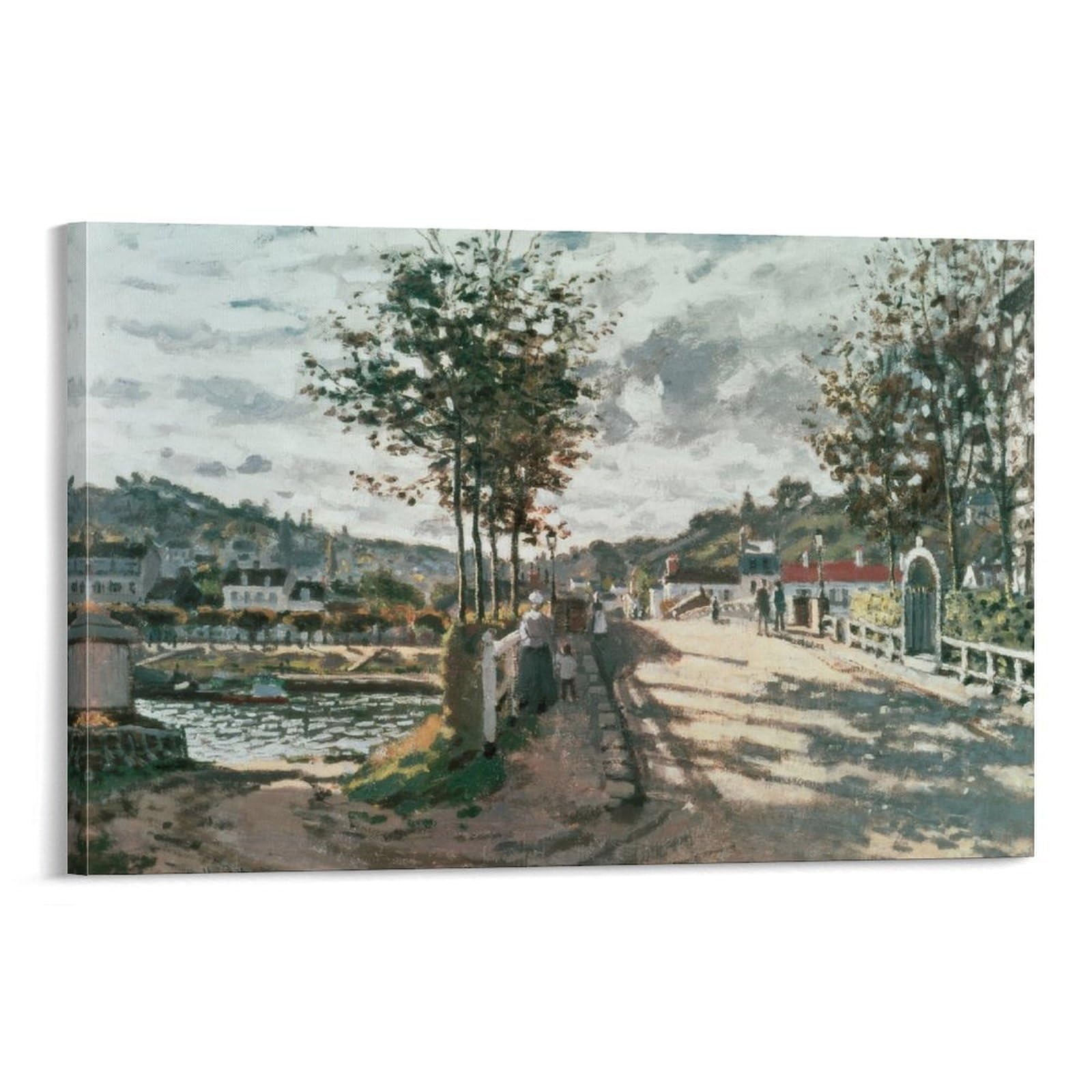 The Bougival Bridge by Claude Monet Wall Art Prints Poster Posters Wall Art Painting Canvas Prints Decor Poster Artworks 20x30inch(50x75cm)