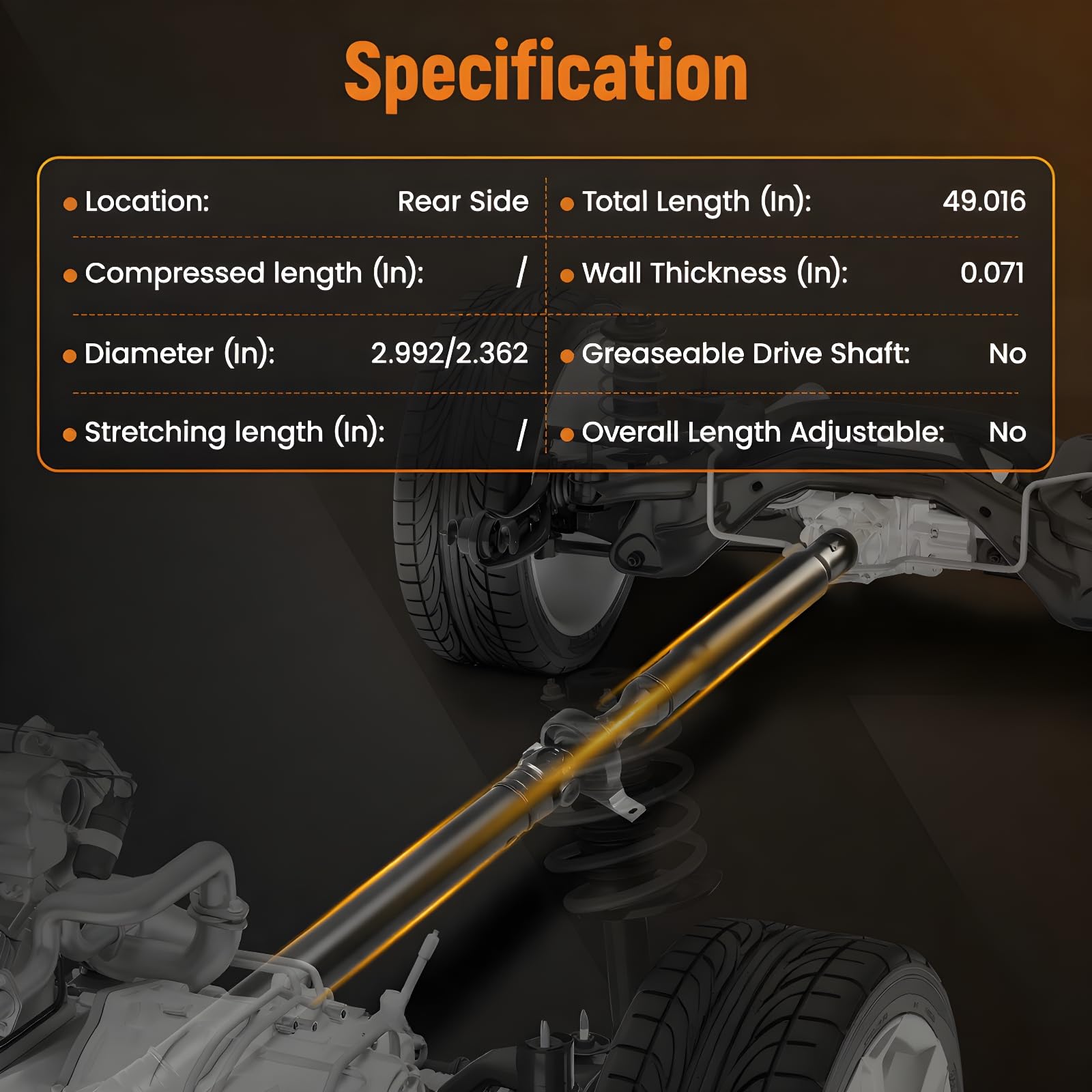 maXpeedingrods Eje de transmisión eje articulado trasero para BMW X3 E83 2.0d 1995 cc, 110 kW, 150 CV 2004/09-2007/08, 26107579068, 7579068, 26107569960, 7569960, 26107569960, 26107569960, 269960