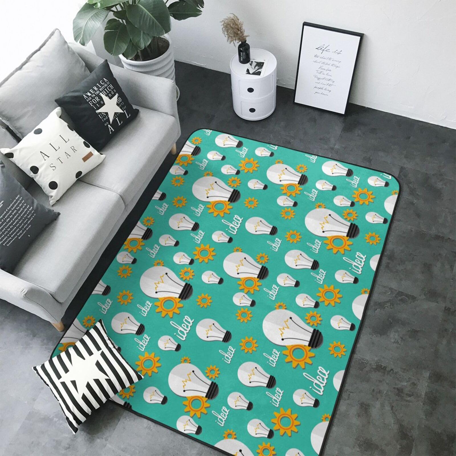 Tapis décoratif doux de salon au tissage haut de gamme