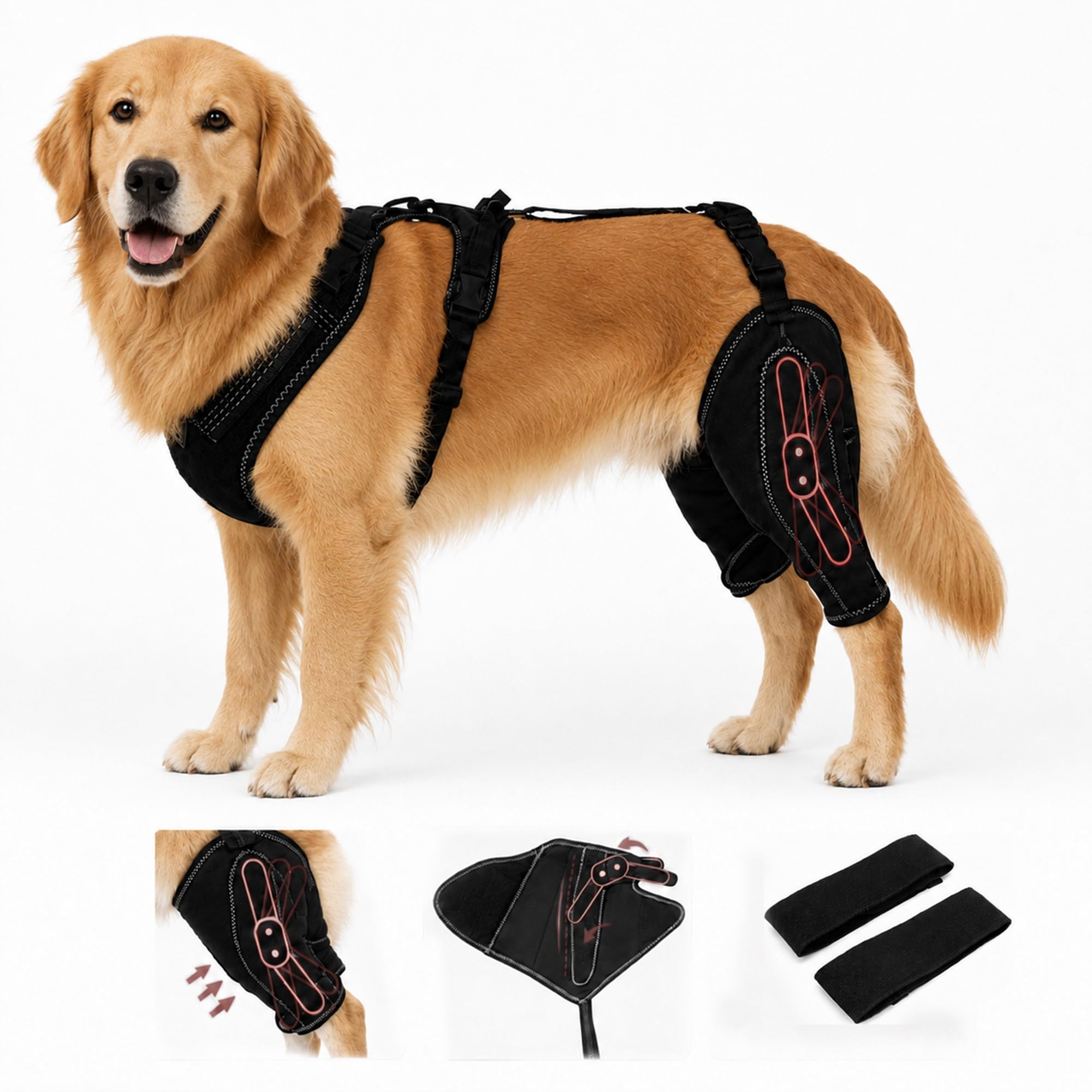 Photo 1 of ALYBIT Dog Knee Brace - Adjustable Hind Leg Support for Arthritis & Injury