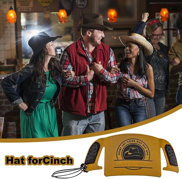 Chapeau ForCïnçh, Ajustement Sécurisé, 18 x 7,5 cm, Casquette de Cowboy Premium Cïnçh, Accessoire de plein air polyvalent, pour les activités de plein air comme l'équitation, la randonnée, les trajets - 2
