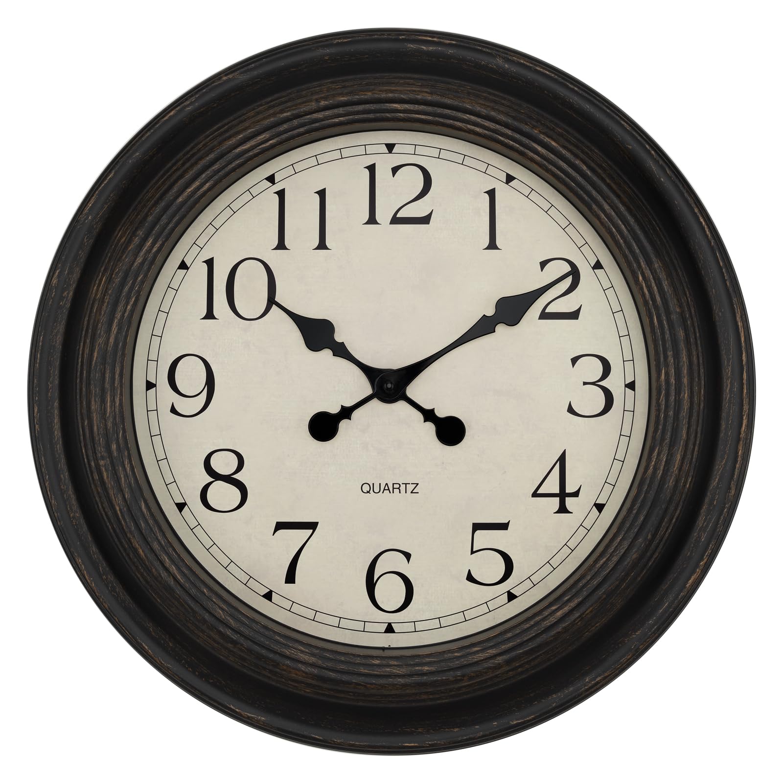 Foxtop 23 Inch Extra Large Retro Wall Clock Battery Operated Clock, Bronze
