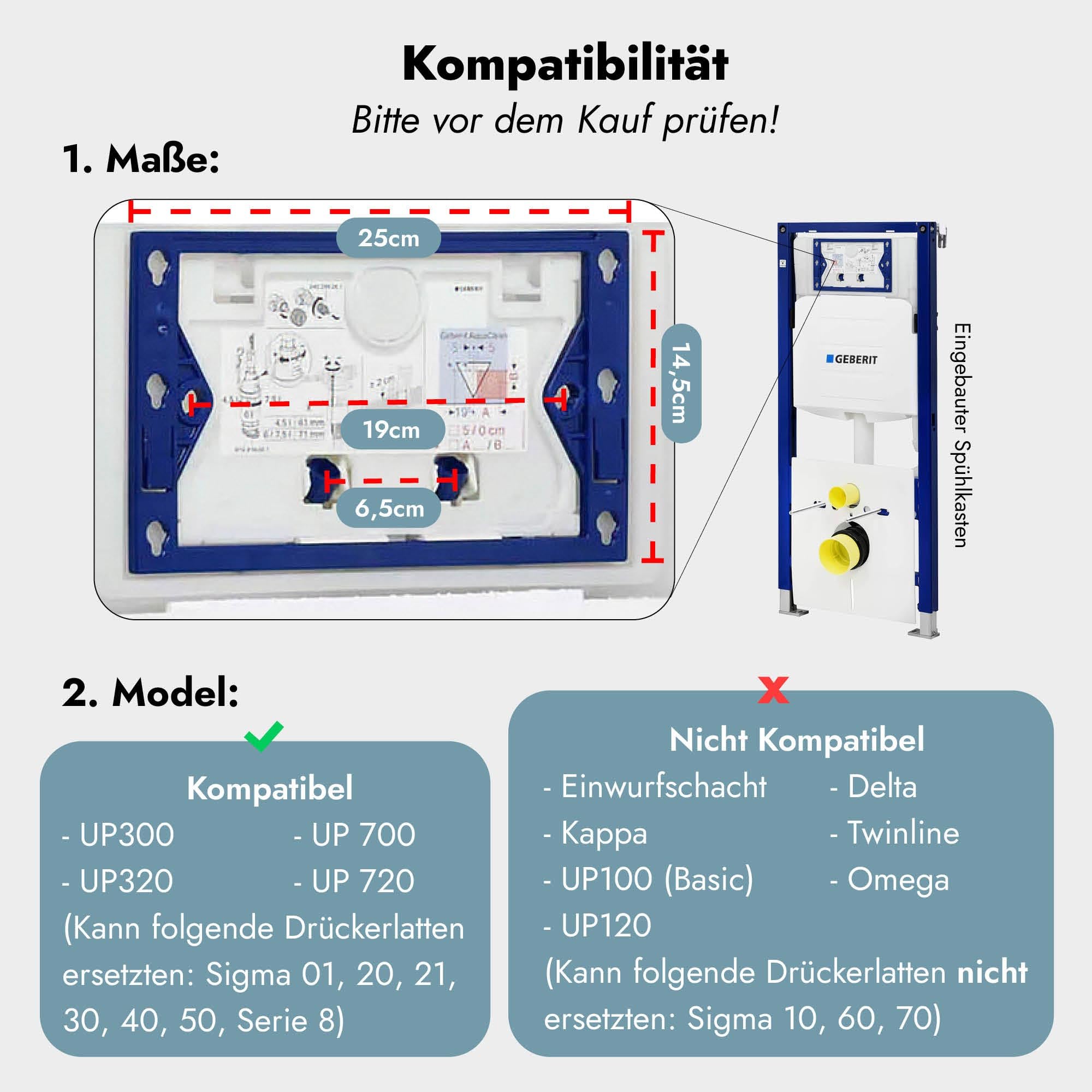 Piastra di comando nera opaca Geberit Sigma UP 320, 1 pezzo
