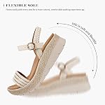 GoodValue Femmes Plateforme Espadrille Sandales de haie Bracelet de cheville réglable Toe ouvert Casual Dressy Sandales d'été