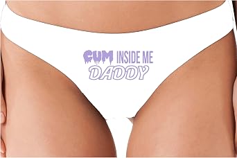 Knaughty Knickers Cum Inside Me Daddy Creampie Cumplay White Thong Underwear