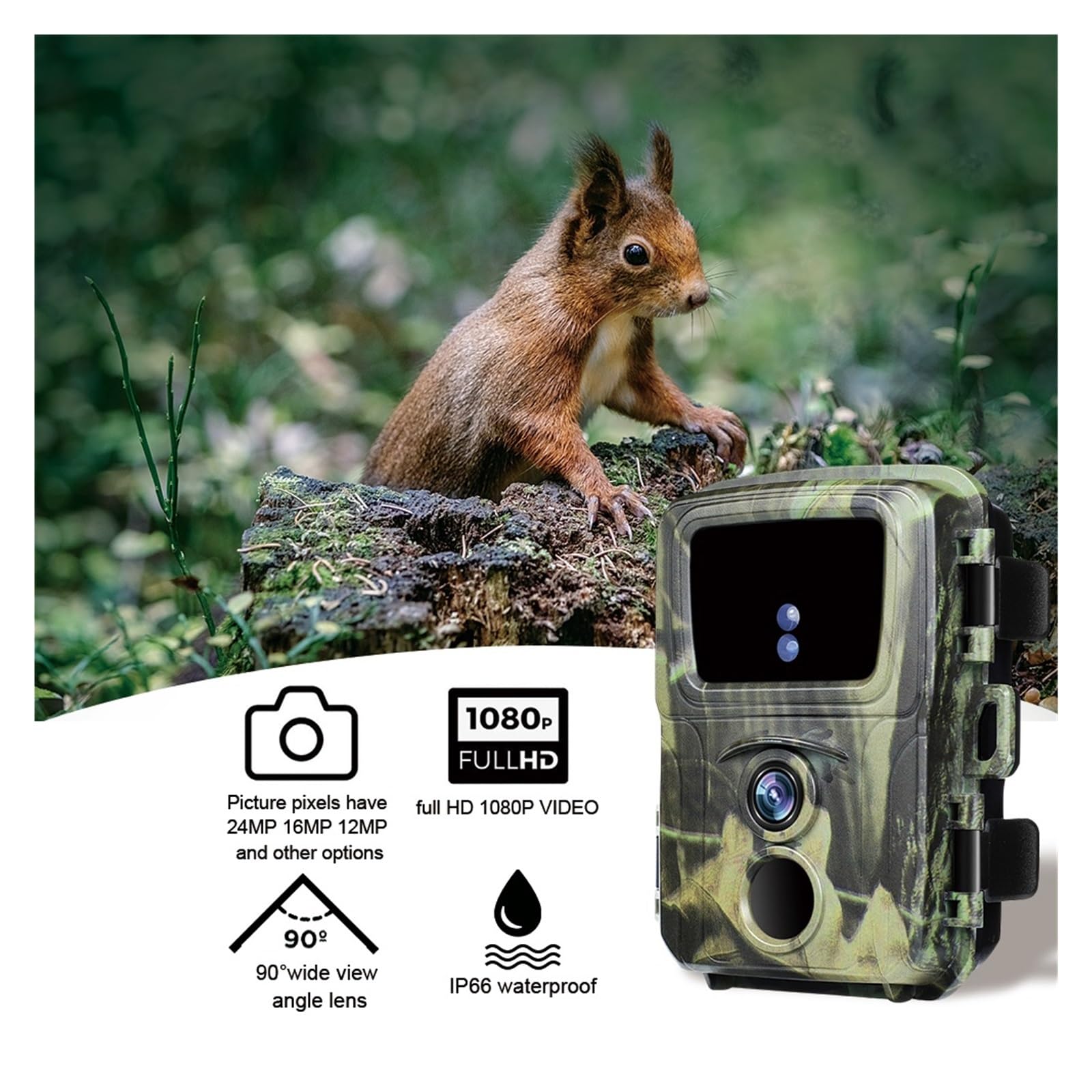 20MP 1080P Mini Kamera Myśliwska Trail Kamery Dzikiej Przyrody 850NM Noktowizor Mini600 Dla Zwierząt Fotopułapka Śledzenie Nadzoru WyraźNe Obrazy I Filmy(1PCS Mini600)