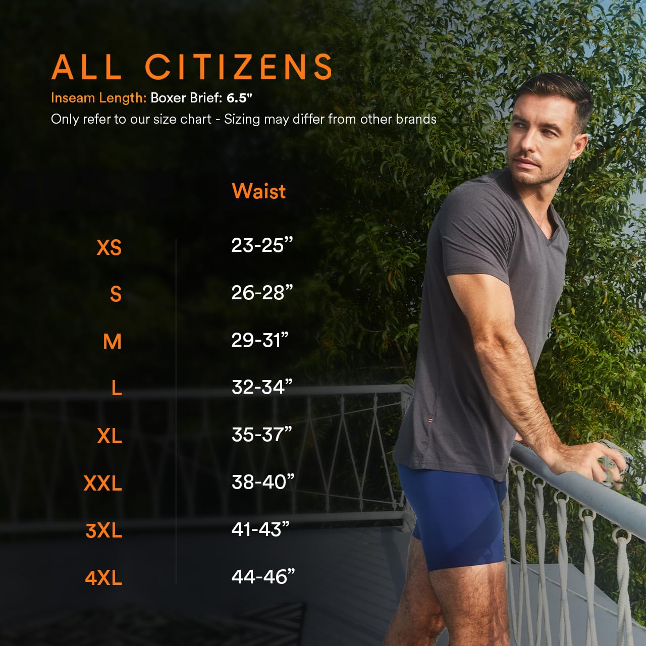 All Citizens Sous-vêtement exclusif Amazon avec pochette à balles avancée pour homme, boxer breveté, respirant, ne remonte pas