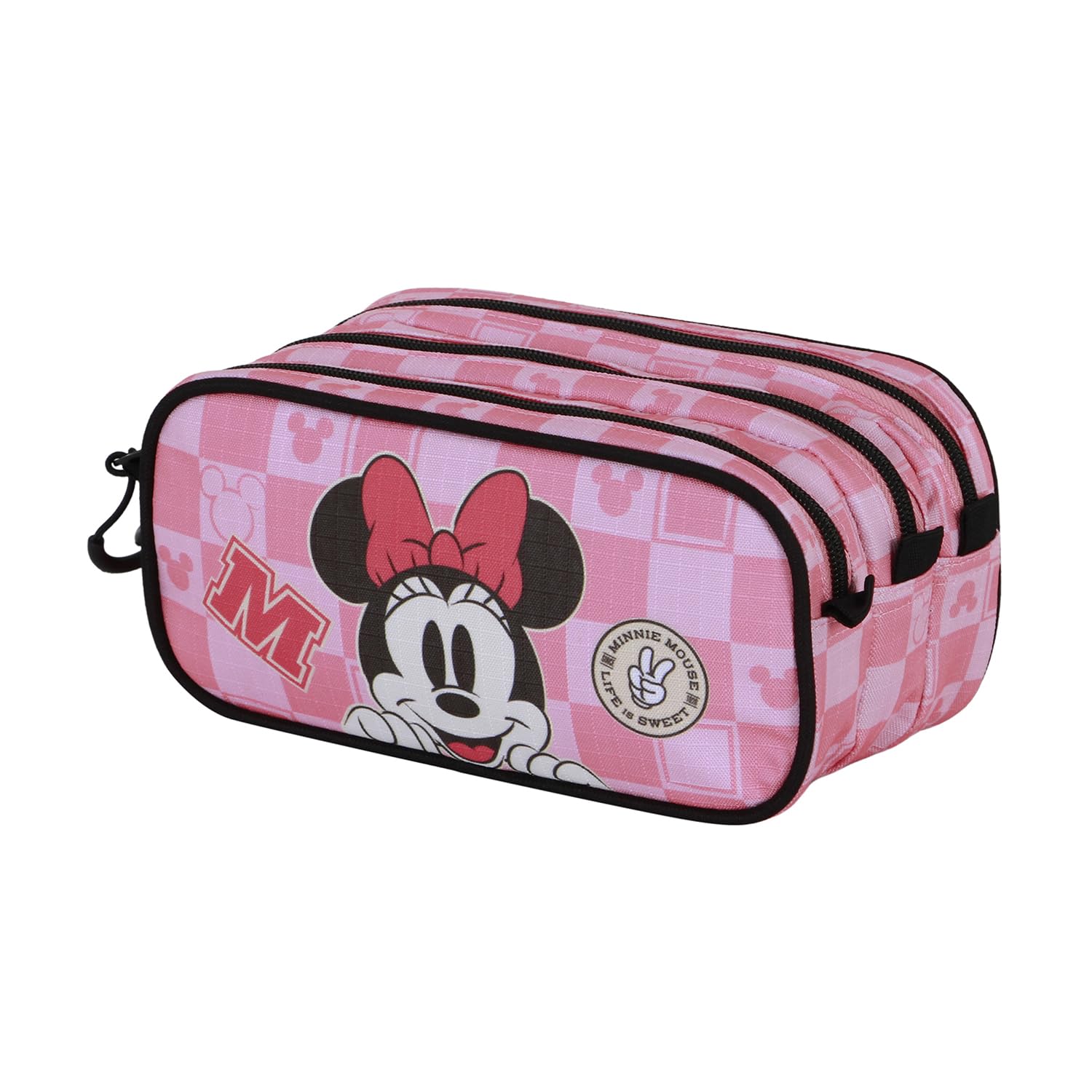 Disney Minni Mouse Drawing-Astuccio Triplo FAN, Grigio, 23 x 11 cm