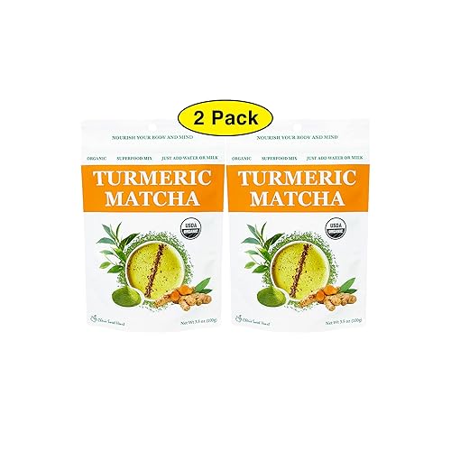 Miniatura 2 de Cherie Sweet Heart - Mezcla de superalimentos de té verde de cúrcuma matcha, orgánica, apta para dieta cetogénica, 3.5 onzas (paquete de 2)