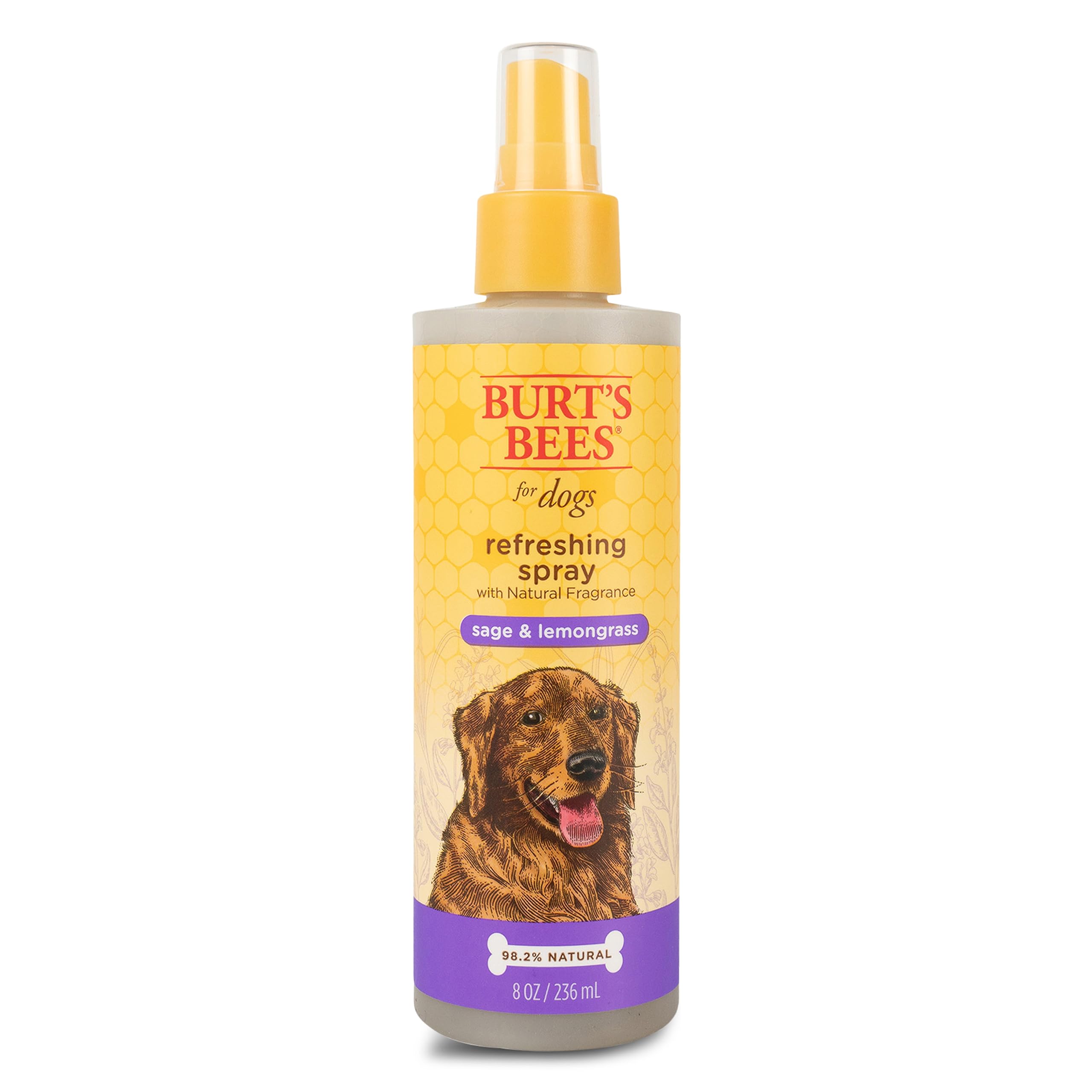 BURT'S BEES FOR PETSNaturally Derived Deodorizing Spray for Dogs with Lemongrass and Sage - Eliminates Dog Odors - pH Balanced for Dogs, Free from Sulfated, Colorants, and Parabens - Made in USA