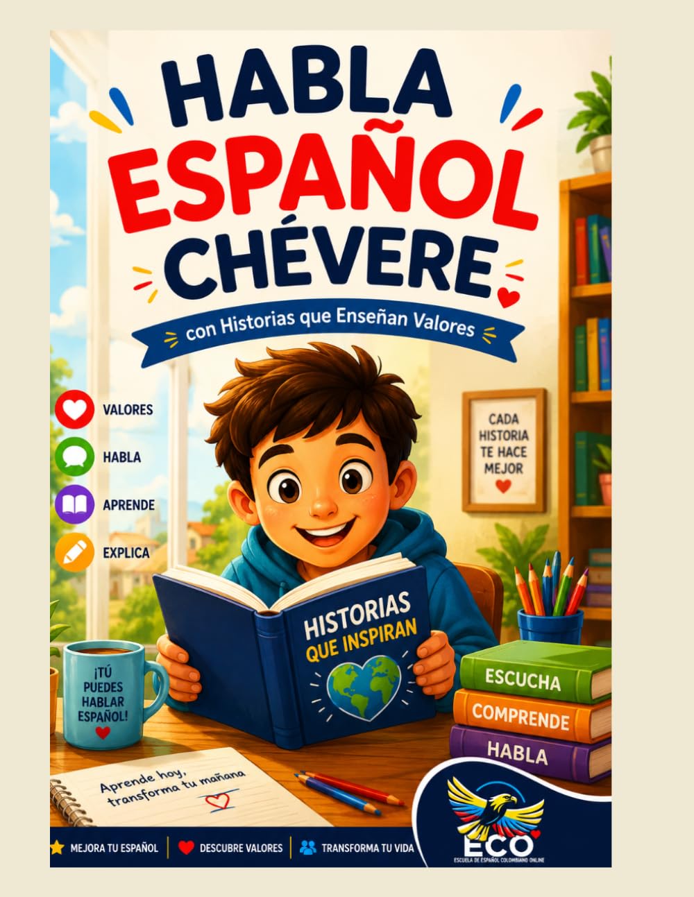 Habla Español Chévere: Historias y Valores para Aprender Español