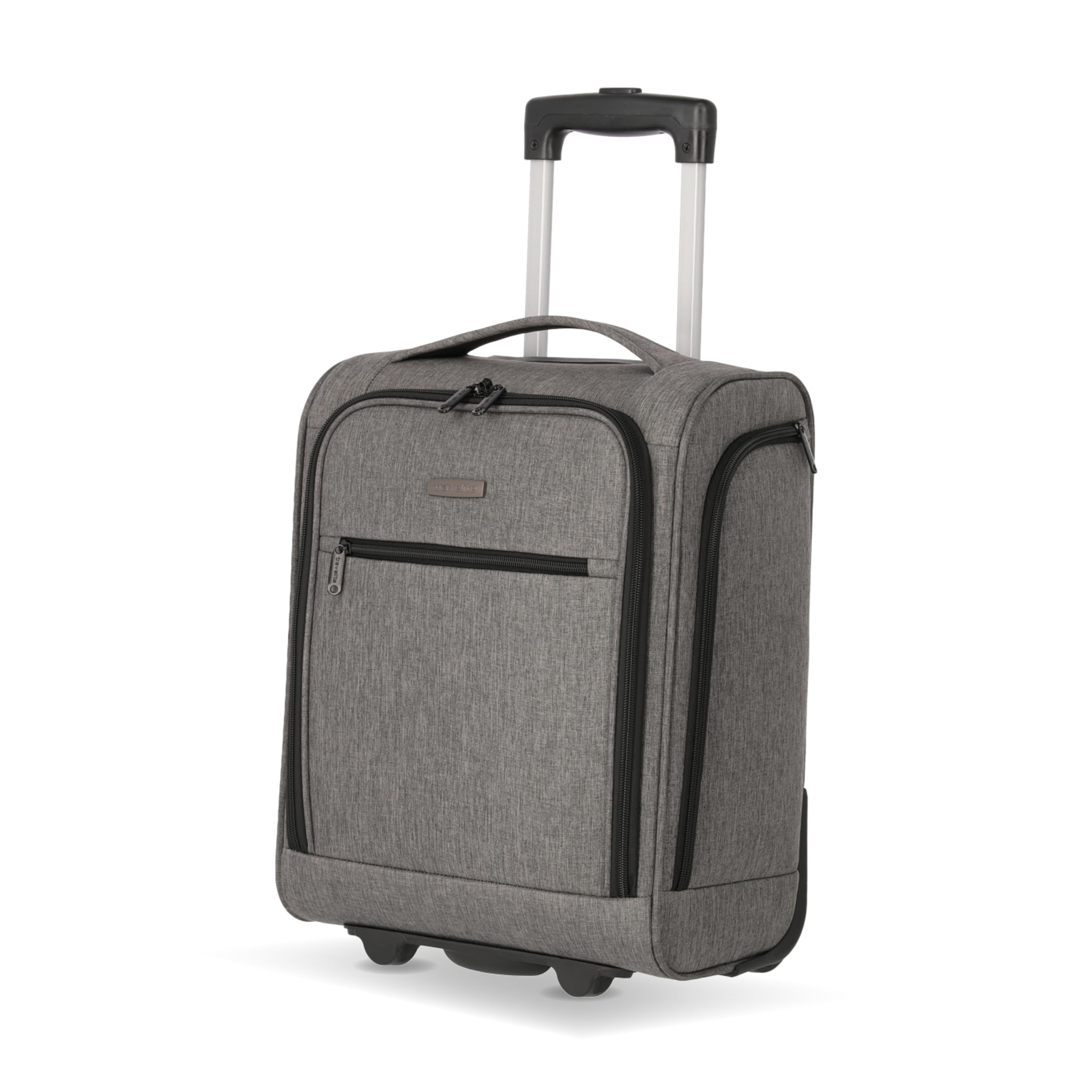 Travelite Handgepäck Koffer leicht, mit Liquids Bag, 2 Rollen, Cabin Underseater, Weichgepäck Trolley klein, 43cm, 28 Liter