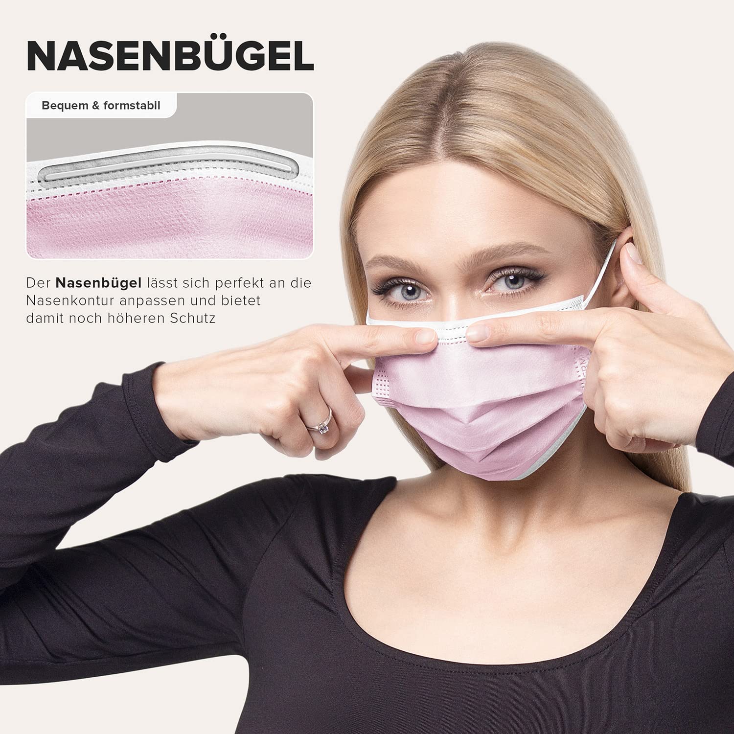 HARD Medizinisch Chirurgische Maske | Made in Germany | OP Maske TYP IIR | Zertifizierte Atemschutzmaske 3-lagig | Filtereffizienz 99,78% | Atmungsaktiv & Hautfreundlich