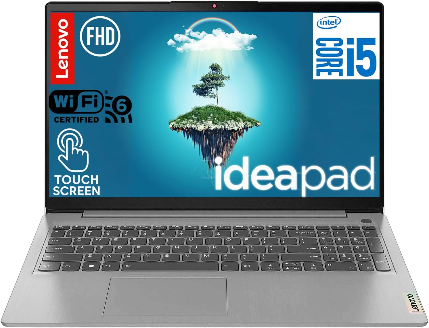 Lenovo IdeaPad 3 15.6" FHD Touchscreen Business Laptop, Intel Core i5 Processor, 20GB RAM, 512GB SSD, Wi-Fi 6, Bluetooth, Webcam, Long Battery Life, Windows 11 Home