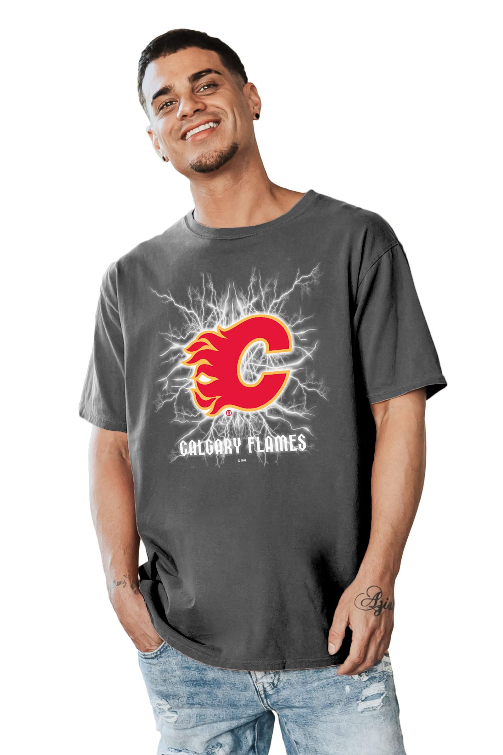 Blue 84 NHL Officially Licensed T-Shirt Ringspun Electric Black