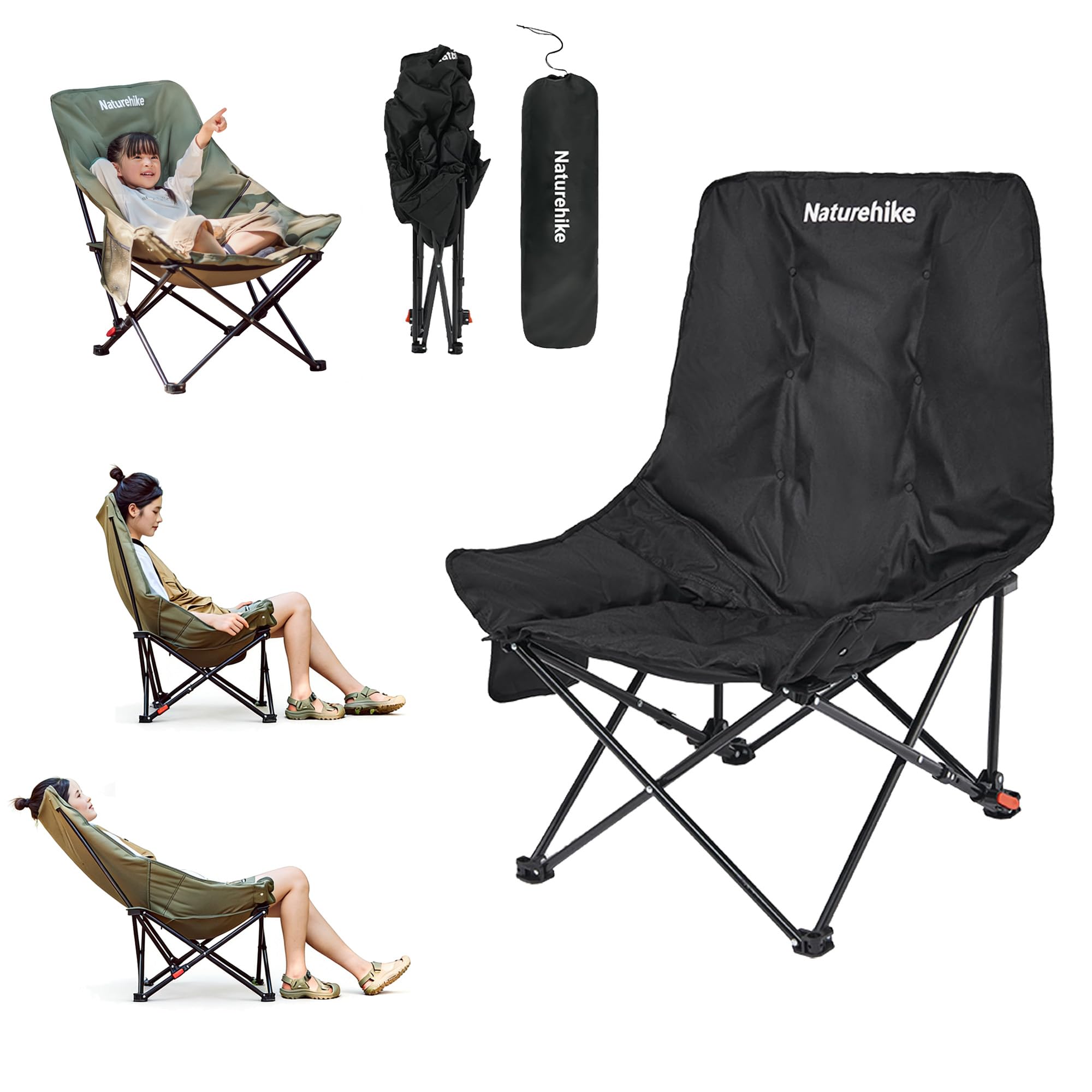Amazon.co.jp: Naturehike アウトドアチェア 耐荷重110kg 座る/寝る
