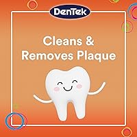 Vista 4 de DenTek Hilo dental divertido para niños, elimina alimentos y placa, 75 unidades, paquete de 3