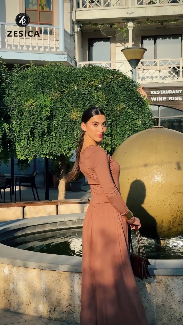 ZESICA Women's Long Sleeve Fall Maxi Dress 2025 Crewneck Knit