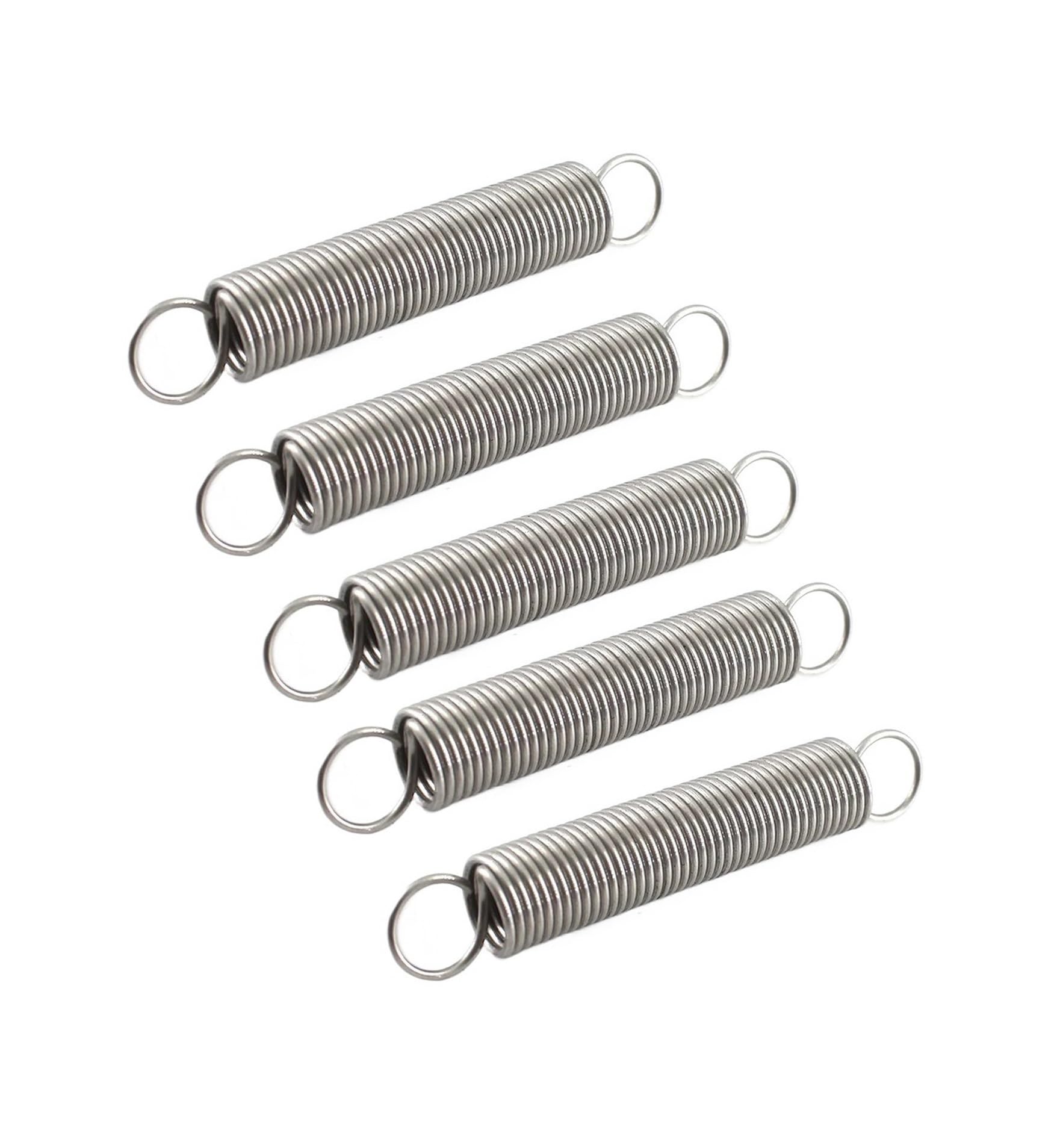 LITAO-XIE, Lt-spring, 5pcs Stainless Steel Extension Spring with Hooks Small Tension Springs 1mm Thickness Long Extension Springs (Size : 1x8x30mm)
