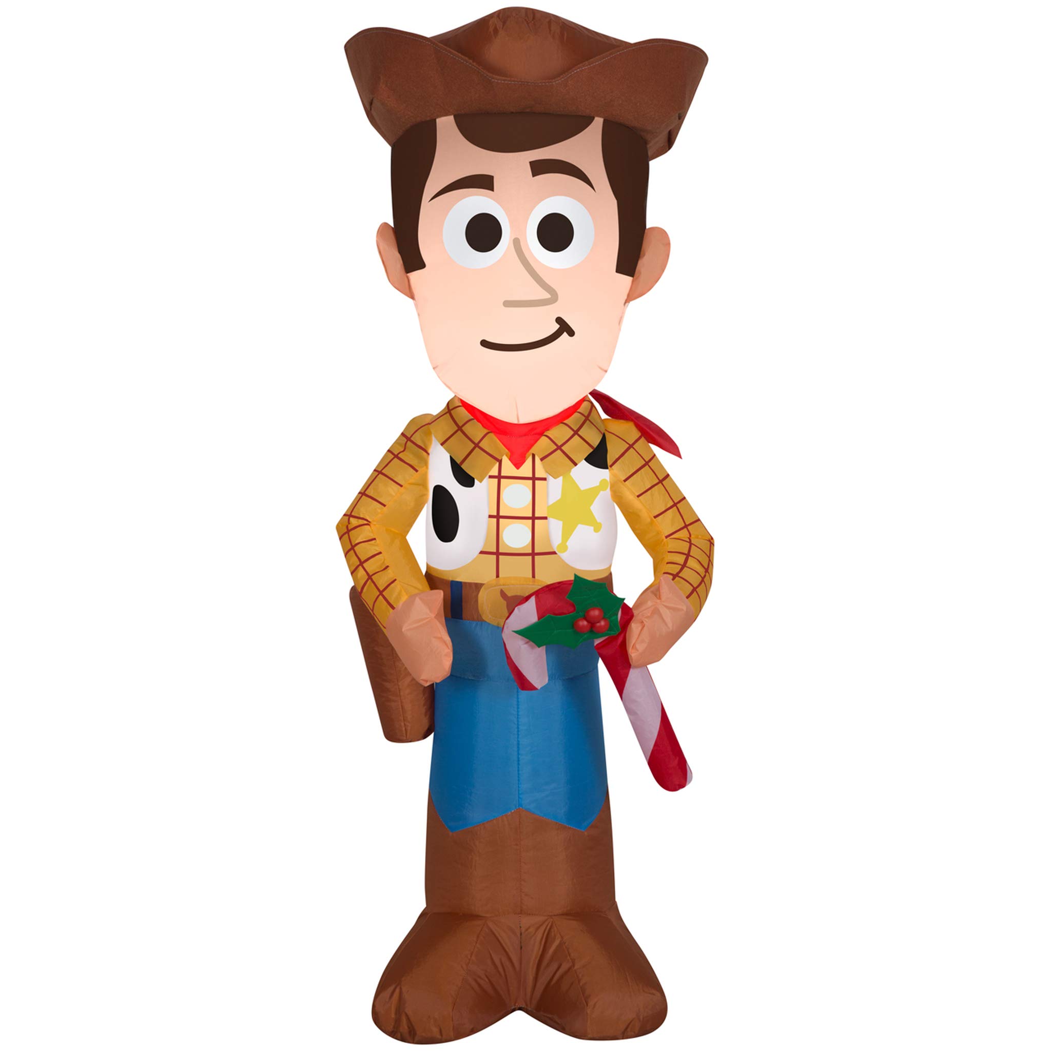 GemmyInflatable 3.5ft Airblown Woody with Candy Cane