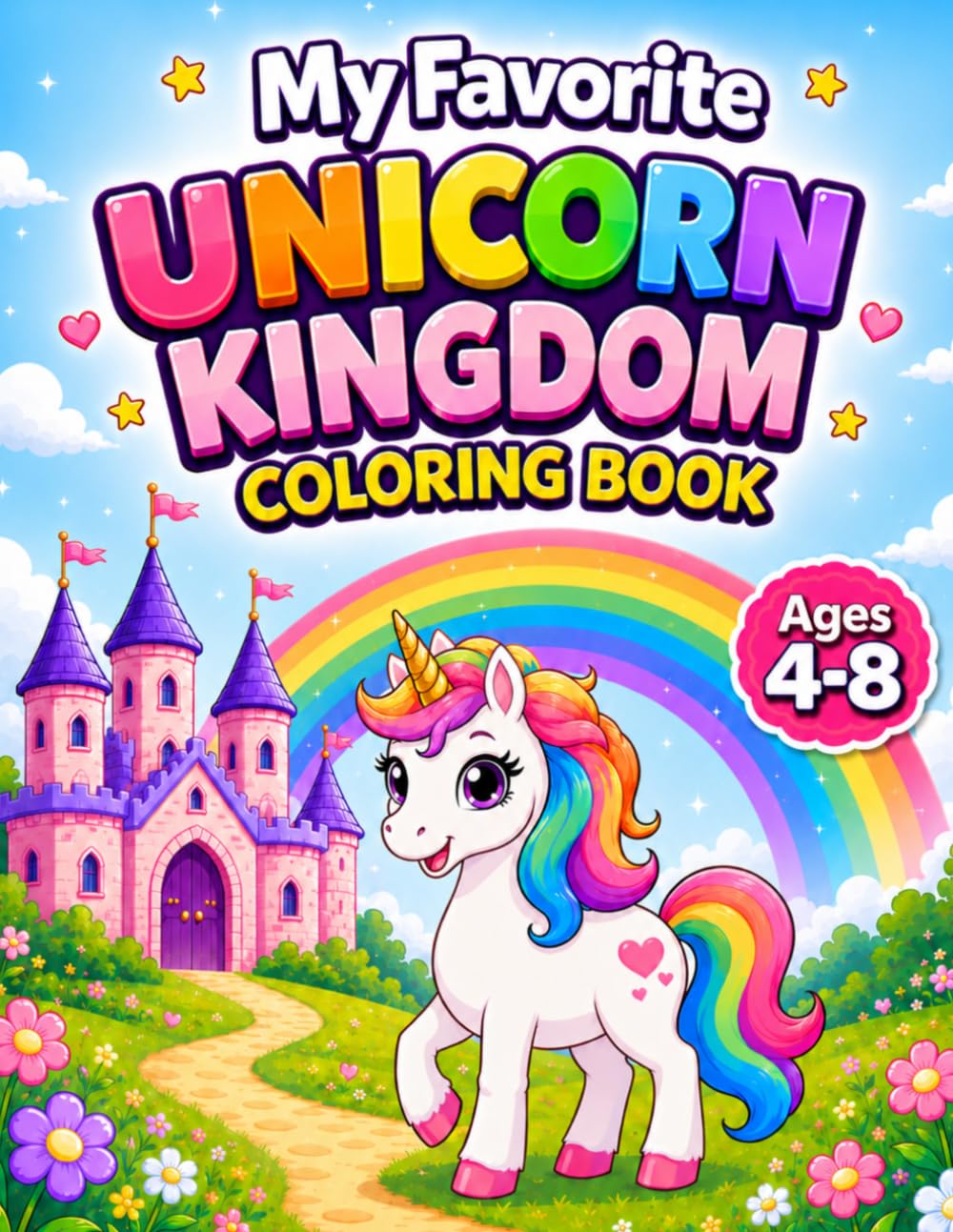 My Favorite Unicorn Kingdom Coloring Book for Ages 4-8 (My Favorite Magical Worlds Coloring Books)