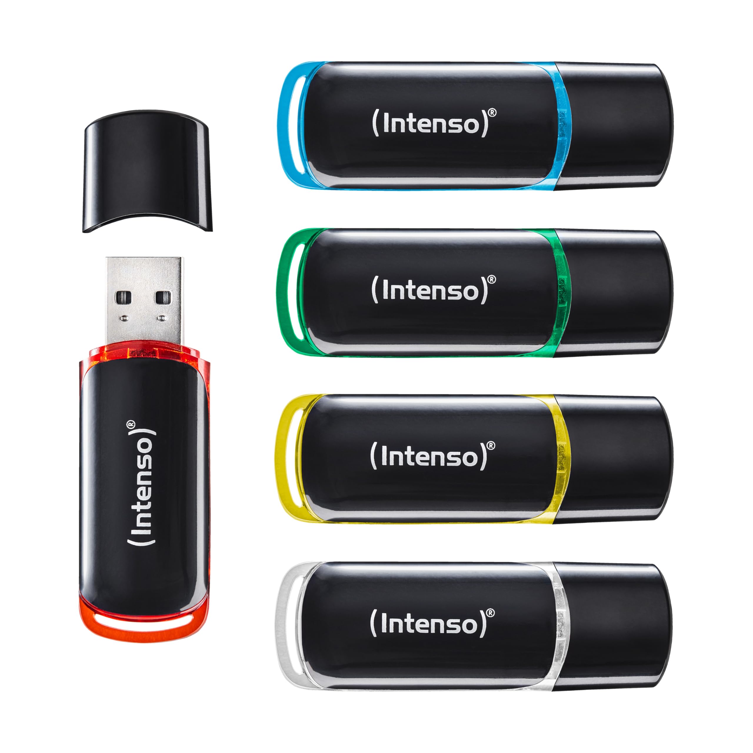 Intenso USB Stick Business Line Multipack 64GB Set of 5 - USB 2.0 High Speed USB-A Flash Drive - Up to 28 MB/s - Compatible with Windows & Mac