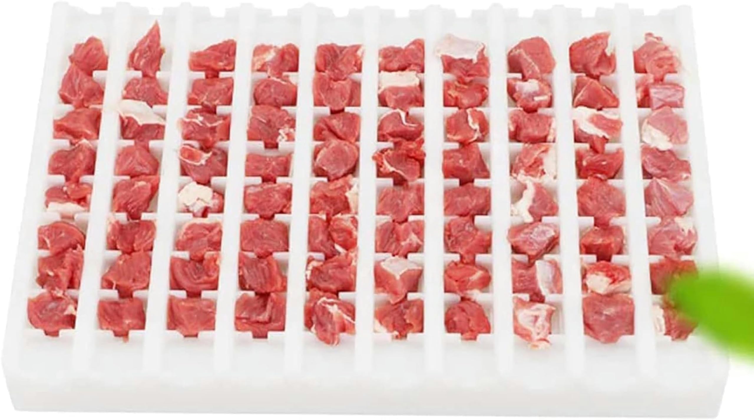 Spiedini per carne e barbecue, 10 fori, in acciaio inox, per spiedini di carne, kit per grigliare, facile da usare, per cucina, barbecue, negozio, picnic