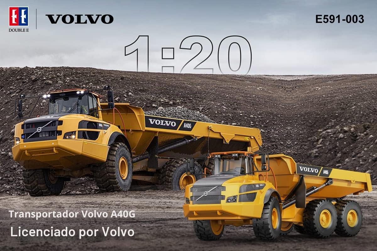 S-idee E591-003 Volvo RC 6WD camión de Control Remoto 1:20 Cargador de volquete 6WD Doble E Cada E-591