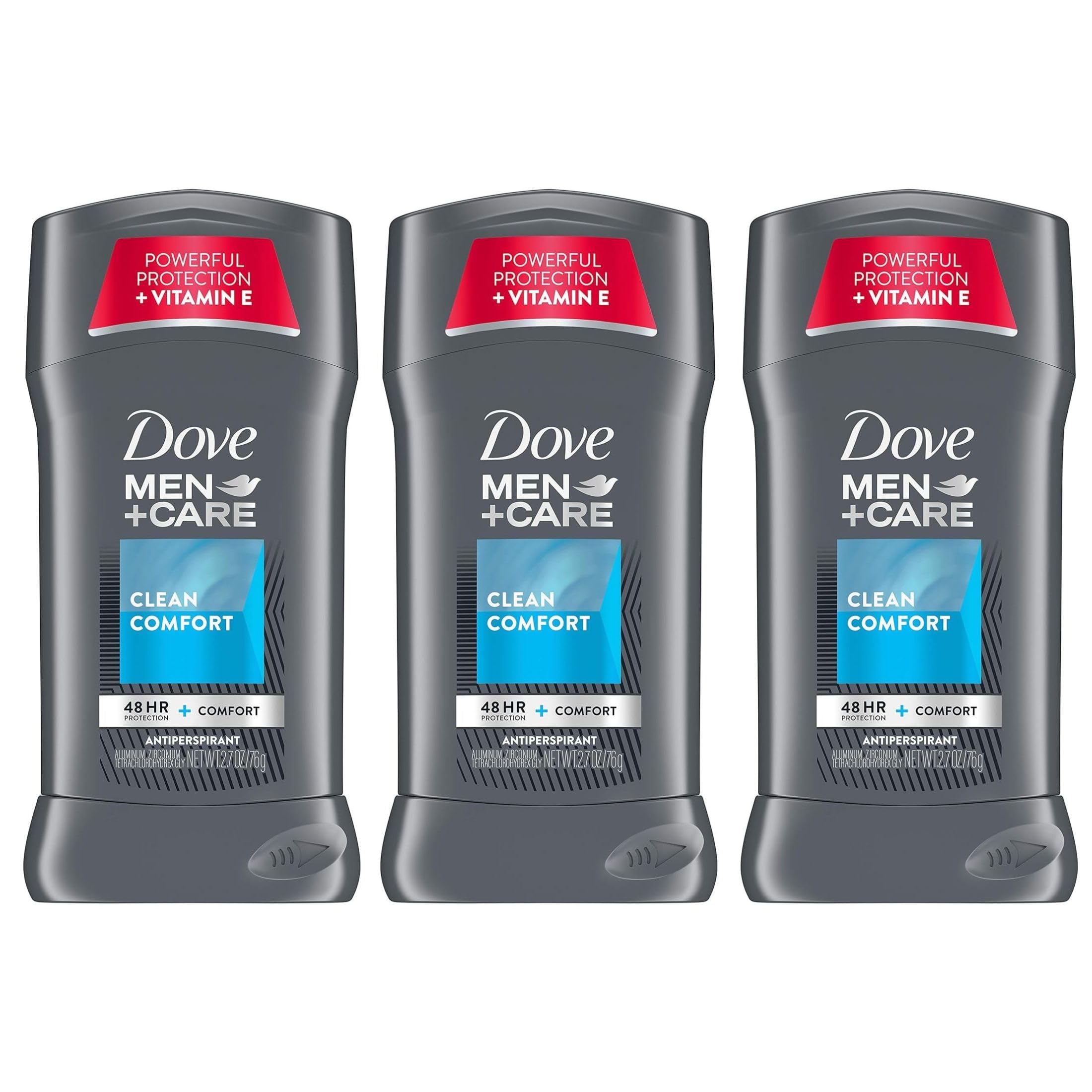 Dove Men+Care Antiperspirant Stick, Clean Comfort 2.7 Oz, Pack Of 3