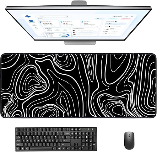 Alfombrilla de mouse para juegos, alfombrilla de mouse grande para escritorio, alfombrilla de mouse extendida, con base de goma antideslizante,