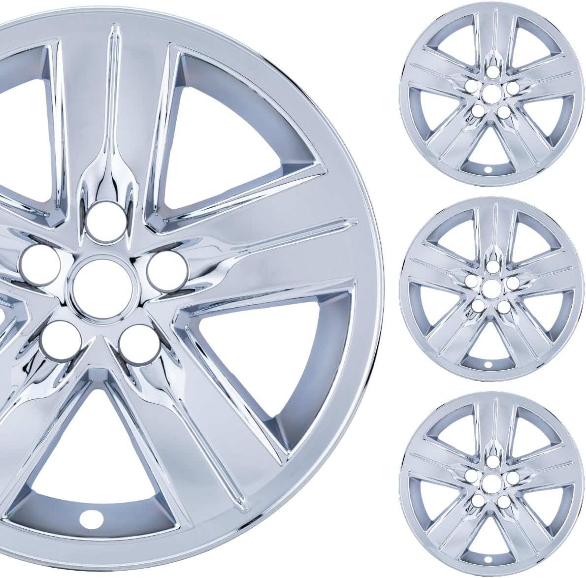 PACRIM 16" Chrome Wheel Skin Set Made for Chevrolet Trax (17-23) | Durable ABS Plastic Cover Hubcap | Fits Directly Over OEM Wheel