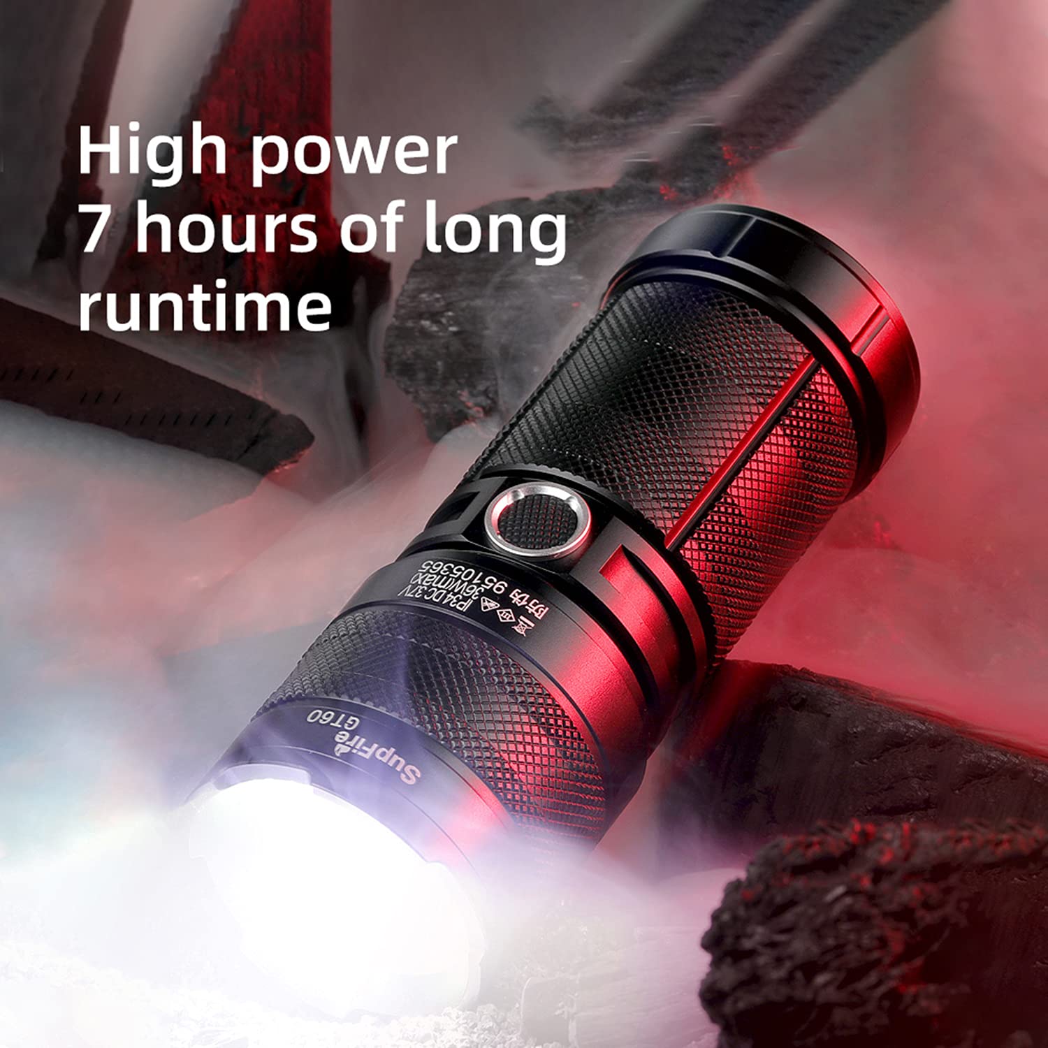 SuperFire GT60 Flashlight Rechargeable 2600 Lumens LED Spotlight