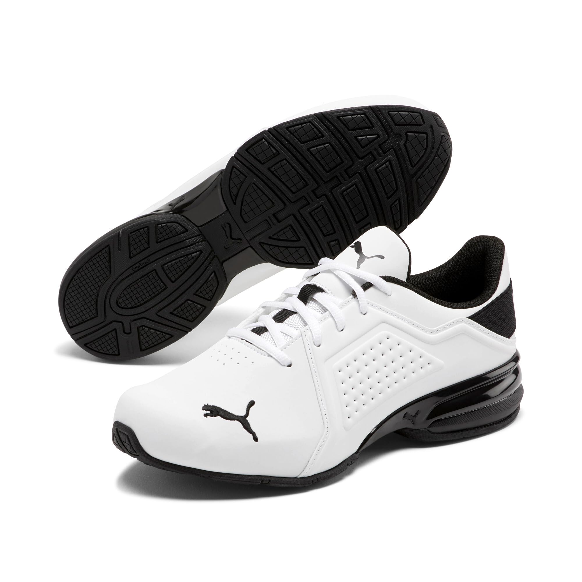 Mens Viz Runner Running Sneakers Shoes - Black