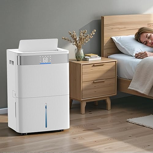 Miniatura 8 de VEVOR Deshumidificador de 80 pintas para el hogar y el sótano, gran cobertura de 4500 pies cuadrados, manguera de drenaje para uso comercial e