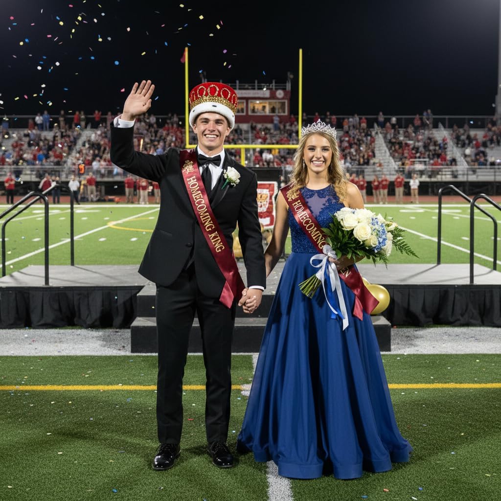 Anderson's Velvet Crown, Faux Fur, Gold or Silver Trim, 6 1/2 Inches