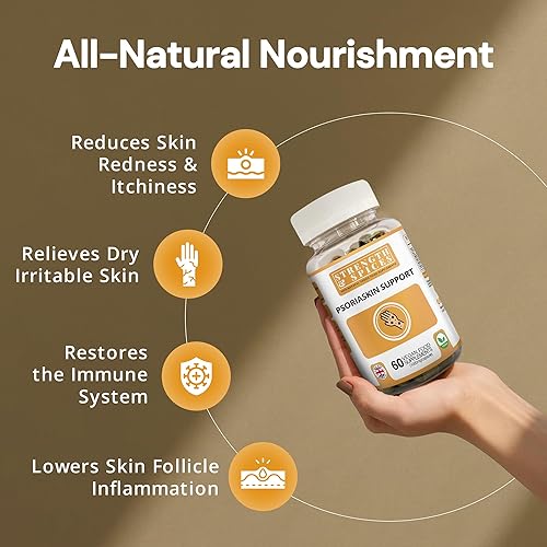 Miniatura 2 de Suplemento de psoriaskin Strength & Spices, refuerzo del sistema inmunológico con 31 ingredientes potentes y aminoácidos, alivia la piel roja,