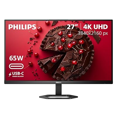 Philips 27E1N5900R 27inch 4K UHD (3840 x 2160) IPS Monitor, HDR 400, VESA, HDMI x1, VGA x1, USB-C x1, Adaptive Sync, 4 Year Advance Replacement Warranty
