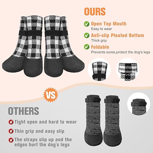 Miniatura 10 de BEAUTYZOO Calcetines antideslizantes para perros, con agarre impermeable, protectores de patas para pavimento caliente, zapatos de agua para perros