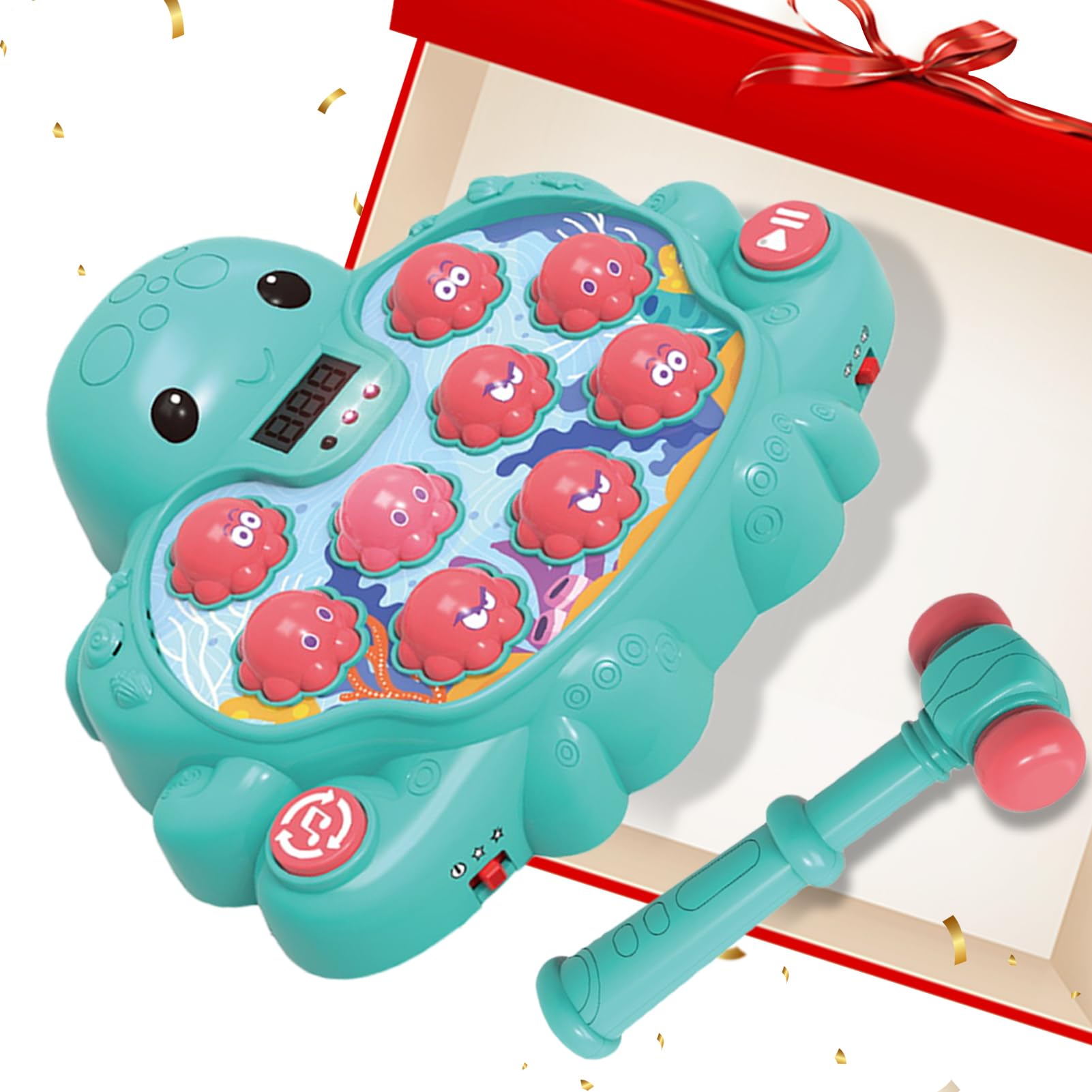 Hammerspielzeug Interaktives Hämmer-Spiel | Tintenfisch Form Hand Auge Koordination Lernspiel Für Kinder Vorschule Zuhause Unterwegs Mädchen Junge Entwicklung
