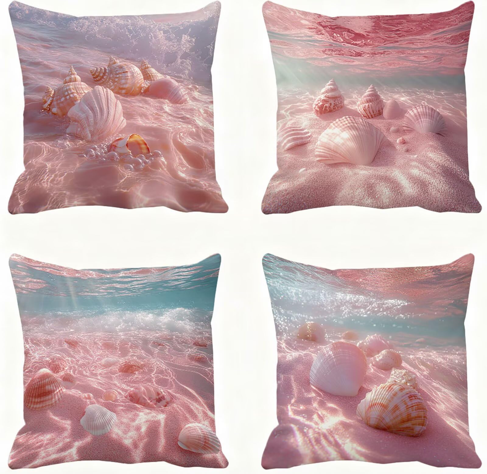 Rose Housse Coussin 60x60 RêVe Taie Oreiller 60x60 Lot de 4 Super Doux Protege Oreiller 60 x 60 Decoration Automne Taie D'oreiller Carrées Coussin Canape, pour Maison Chambre Canapé Chaise E - 631