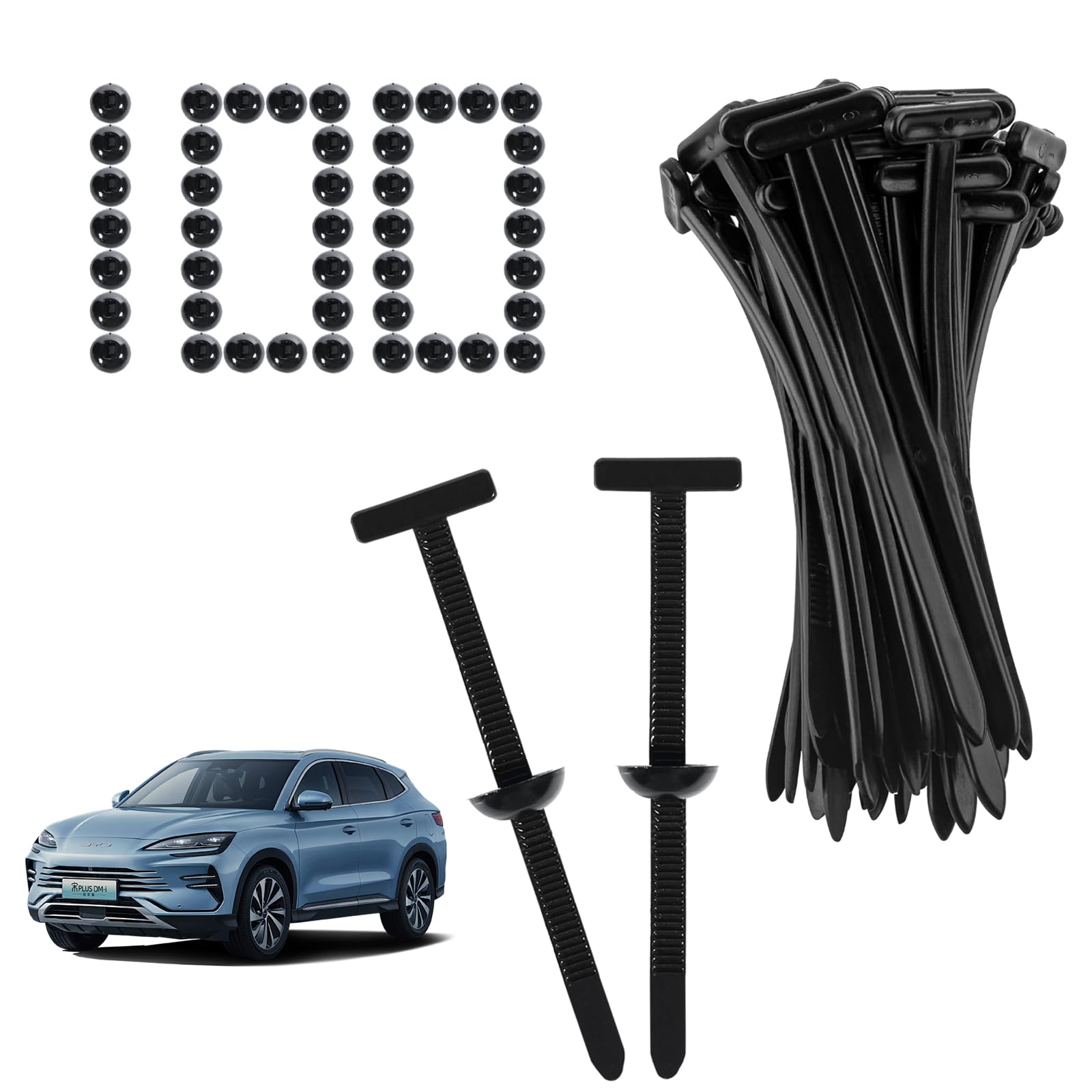 100 Attaches Câbles En Nylon – Serre-câble Universel Verrouillage Automatique – Pour Voiture, Maison, Bricolage, Rangement