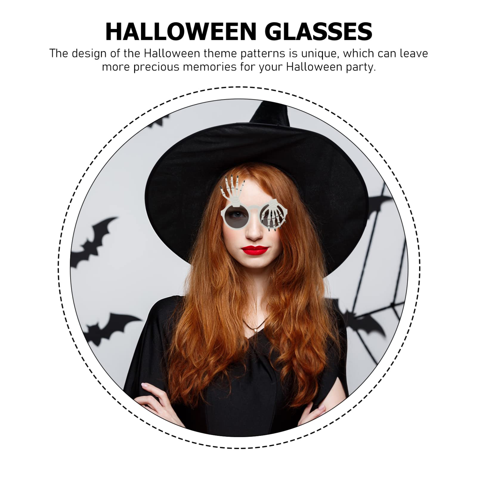 BESTYASH Gafas De Halloween Disfraz Halloween Disfraces Halloween Favores De Fiesta Gafas De Sol Gafas De Protección Accesorio Para Foto Vasos De Caca Para Disfrazarse