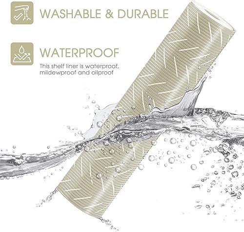 Miniatura 6 de Glotoch - Forro antideslizante para estantes, 12 x 240 pulgadas, no adhesivo, impermeable, para gabinetes, cajones, refrigerador, estanterías de