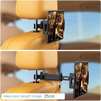 Microcase Araç İçi Koltuk Arkası Uzayan Başlıklı Tablet Telefon Tutucu Siyah-Kırmızı - AL2899