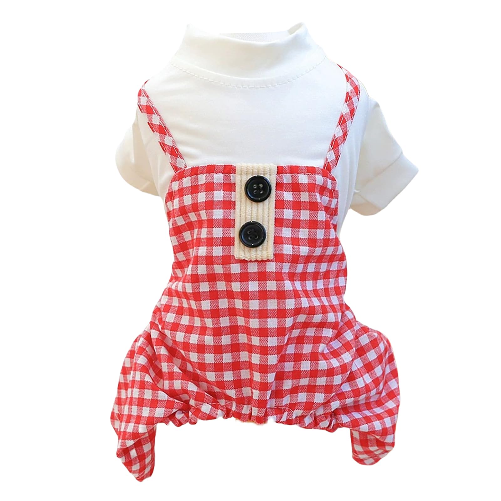 Dog Cute Jumpsuit Pet Stylish Bib Overalls Soft Breathable Onesies Clothes for Small Dogs Girl Boy Overalls Classic One Piece Outfit Chihuahua Yorkies