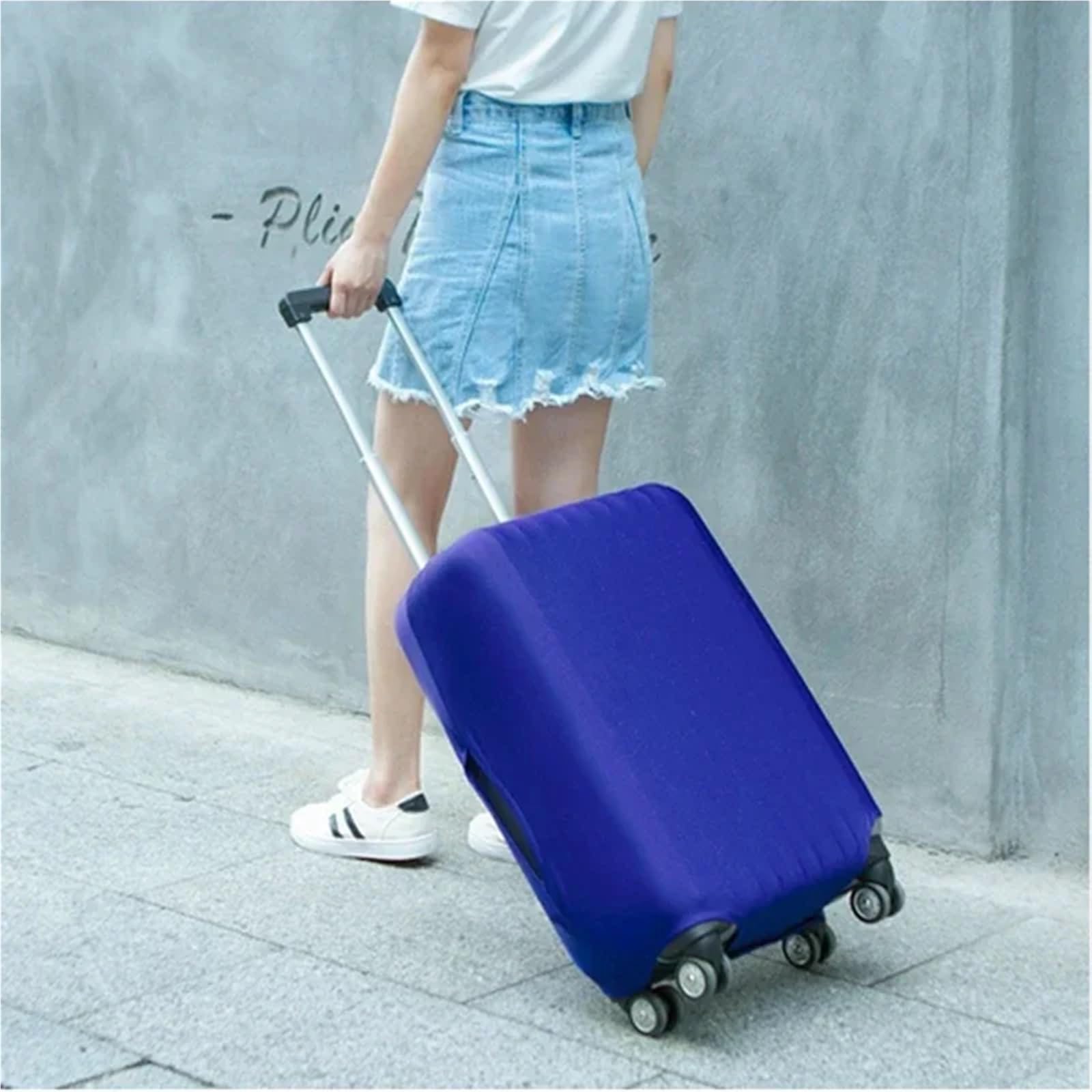 2 Stück Stoff-Kofferschutz, Gepäck-Staubschutzhülle, geeignet for 18-32-Zoll-Koffer, Reiseveranstalter(Purple,M(22-24inch))