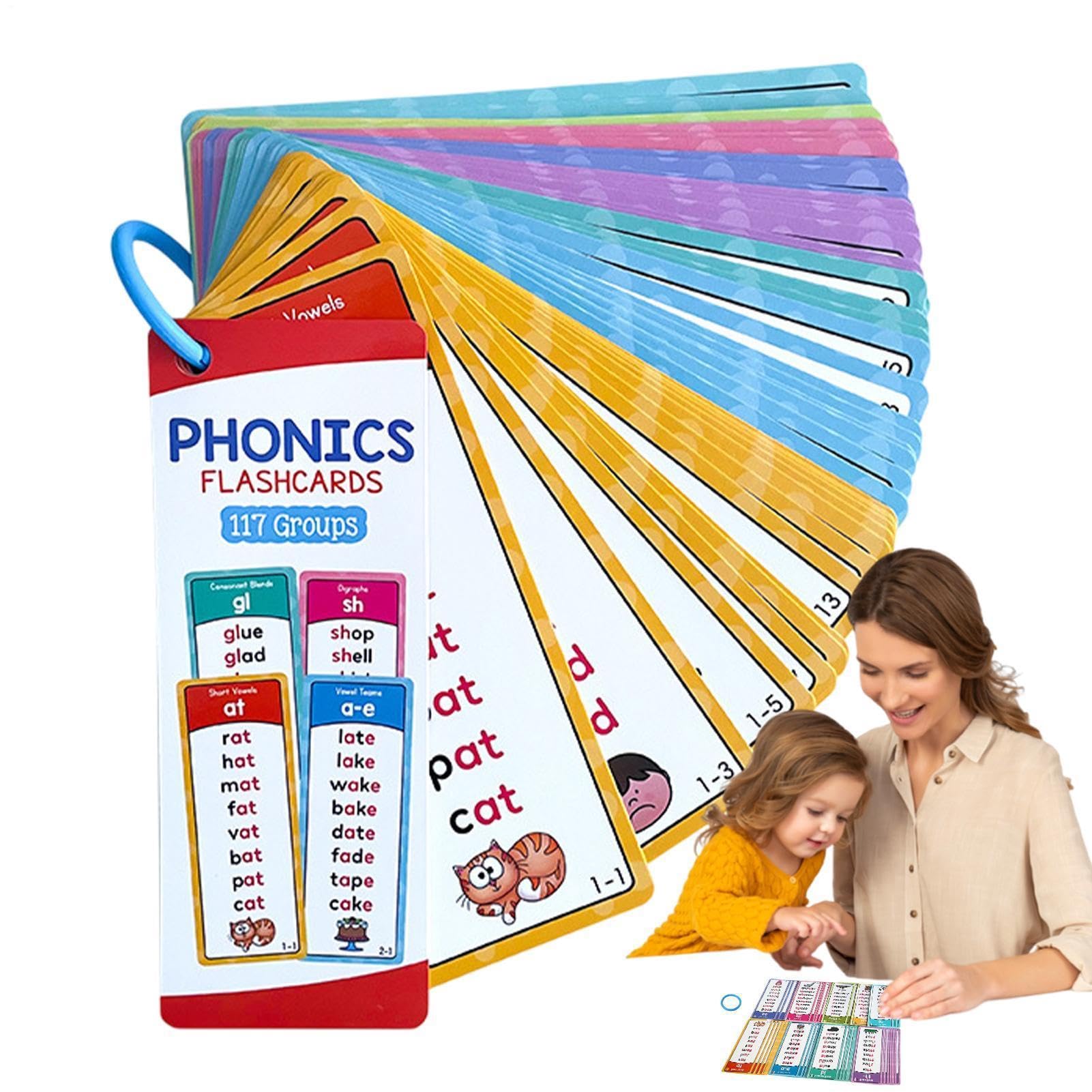 Phonics Games for Kids 1000 Words Study Activity Flash Cards Game